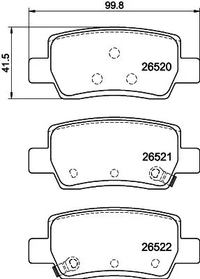 1x MINTEX MDB4324 Brake Pad Set