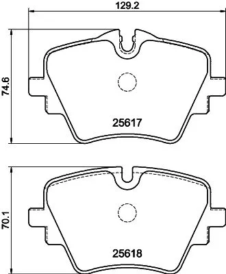 1x  MINTEX Brake Pad Set