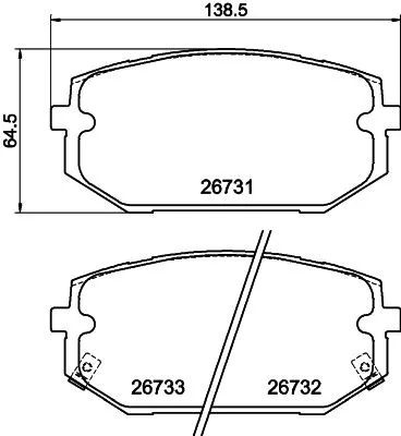 1x  MINTEX Brake Pad Set