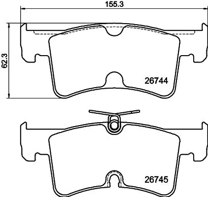 1x  MINTEX Brake Pad Set