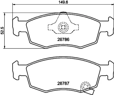 1x  MINTEX Brake Pad Set