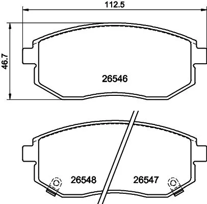1x  MINTEX Brake Pad Set