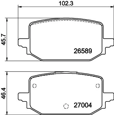 1x  MINTEX Brake Pad Set
