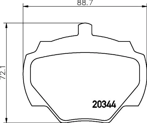 1x MINTEX MLB43 Brake Pad Set