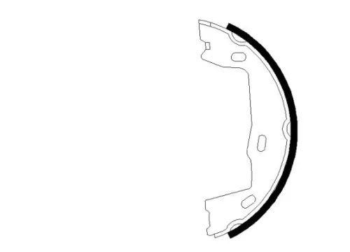 1x Brake Shoe Set, parking brake