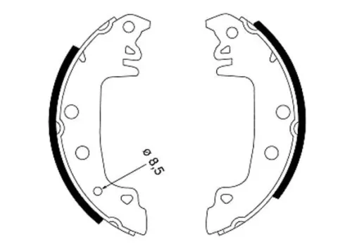 MINTEX MINTEX MFR160 1x Brake Shoe Set 