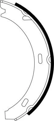 MINTEX MINTEX MFR255 1x Brake Shoe Set, parking brake 