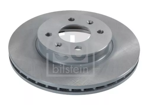 2x Febi Front Internally Vented Brake Disc For Hyundai Kia Kia (Dyk) Accen
