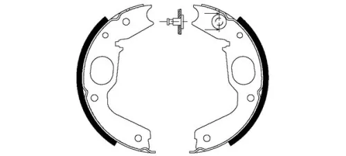 MINTEX MINTEX MFR489 1x Brake Shoe Set, parking brake 