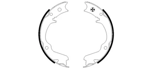 MINTEX MINTEX MFR506 1x Brake Shoe Set, parking brake 