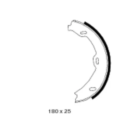 MINTEX MINTEX MFR556 1x Brake Shoe Set, parking brake 