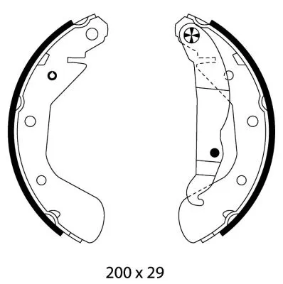 MINTEX MINTEX MFR594 1x Brake Shoe Set 