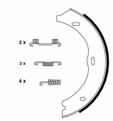 MINTEX MINTEX MFR597 1x Brake Shoe Set, parking brake 