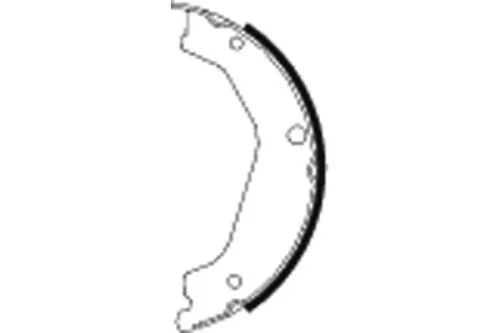 1x Brake Shoe Set, parking brake