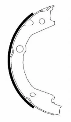 1x Brake Shoe Set, parking brake