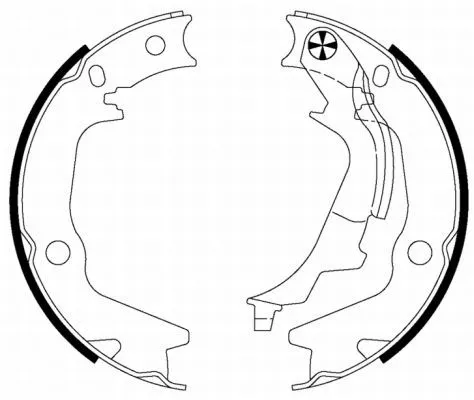 1x Brake Shoe Set, parking brake