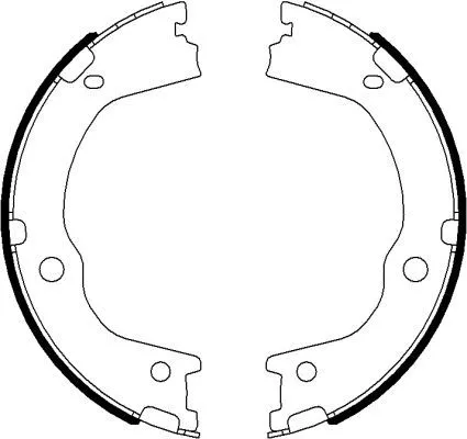 MINTEX MINTEX MFR669 1x Brake Shoe Set, parking brake 