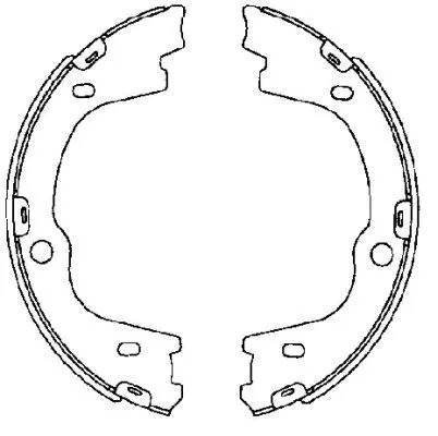 1x Brake Shoe Set, parking brake