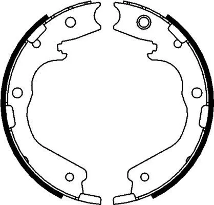 1x Brake Shoe Set, parking brake