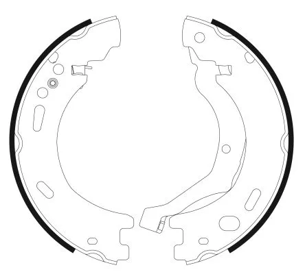 1x Brake Shoe Set, parking brake