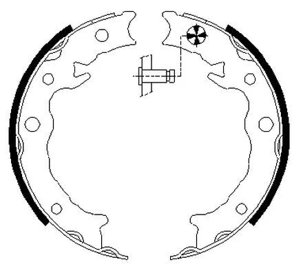 MINTEX MINTEX MFR723 1x Brake Shoe Set, parking brake 