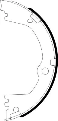 MINTEX MINTEX MFR744 1x Brake Shoe Set, parking brake 