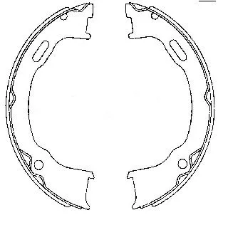 1x Brake Shoe Set, parking brake