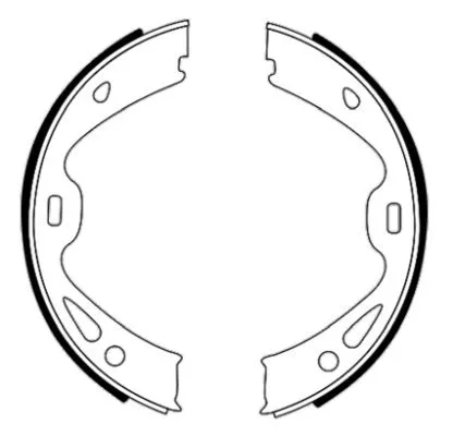 MINTEX MINTEX MFR757 1x Brake Shoe Set, parking brake 