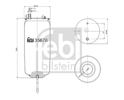 Febi Rear Left Or Right Air Bag Suspension Spring For Renault Trucks Magn