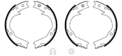 MINTEX MINTEX MFR778 1x Brake Shoe Set, parking brake 