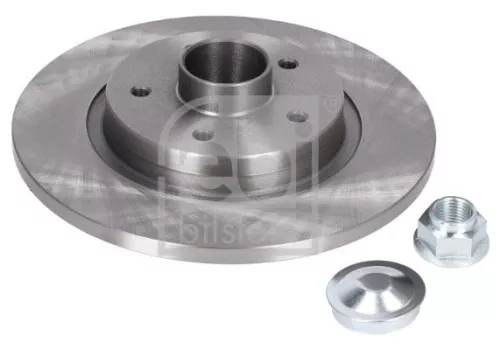 2x Febi Rear Solid Brake Disc For Mercedes-benz Nissan Renault Citan Kango
