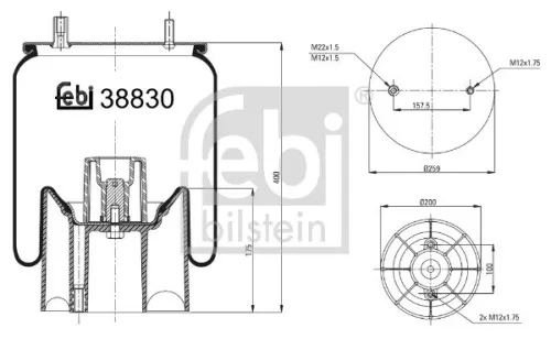 FEBI BILSTEIN FEBI BILSTEIN 38830 Febi Air Bag Suspension Spring 