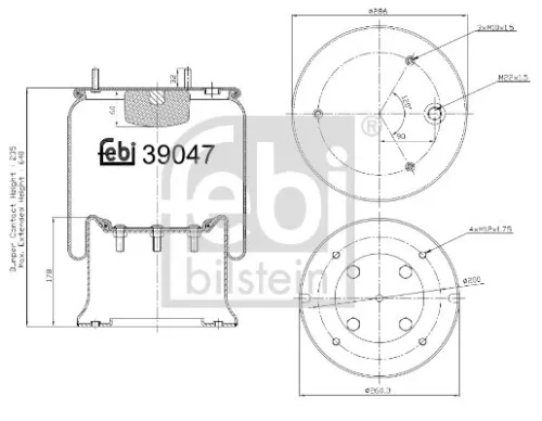 Febi Air Bag Suspension Spring For Daf Renault Trucks F 2100 F 2200 F 2300 