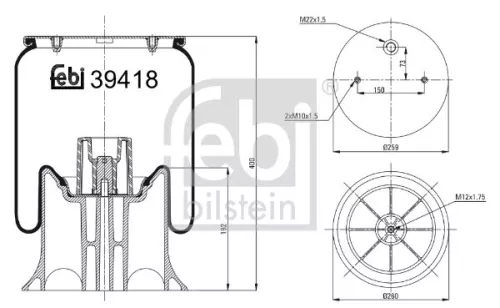 Febi Air Bag Suspension Spring