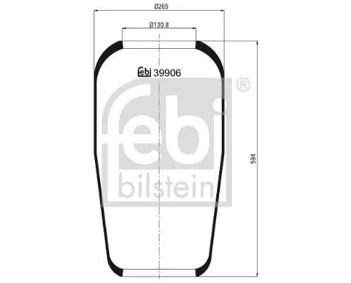 FEBI BILSTEIN FEBI BILSTEIN 39906 Febi Rear Air Bag Suspension Spring For Mercedes-benz Lk/ln2 