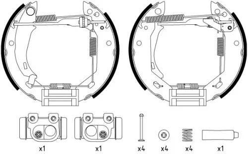 1x Brake Shoe Set