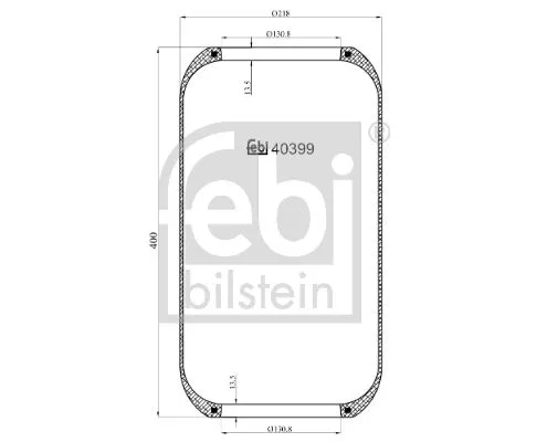 Febi Rear Left Or Right Air Bag Suspension Spring For Volvo 7300 8300 850