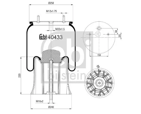 FEBI BILSTEIN FEBI BILSTEIN 40433 Febi Air Bag Suspension Spring 