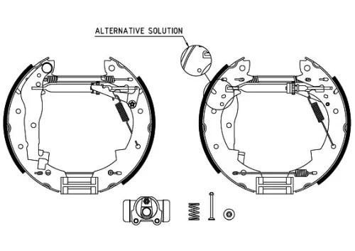 1x Brake Shoe Set