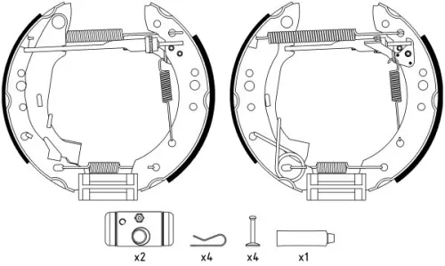 1x Brake Shoe Set