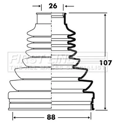 FIRST LINE FIRST LINE (FCB2811) Bellow Kit, drive shaft 
