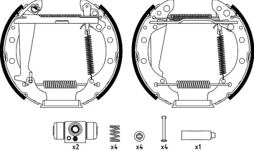 1x Brake Shoe Set