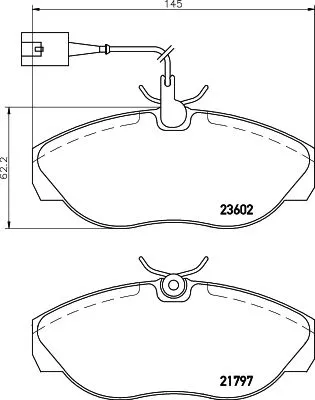1x  MINTEX Brake Pad Set