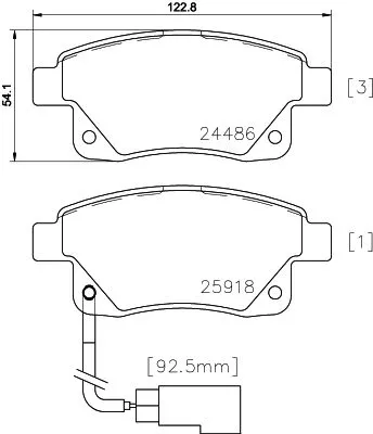 1x  MINTEX Brake Pad Set