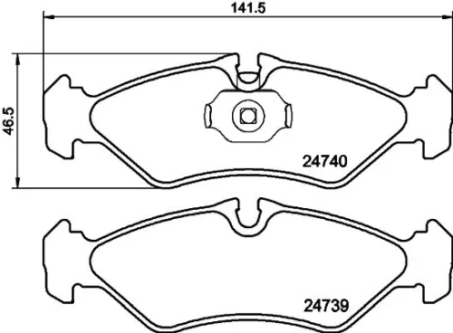 1x  MINTEX Brake Pad Set