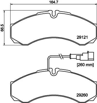 1x MINTEX MDB3061 Brake Pad Set
