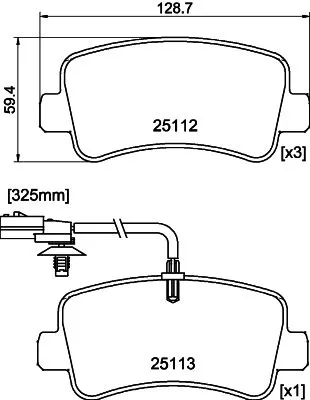 MINTEX MINTEX (MDB3094) 1x  MINTEX Brake Pad Set 