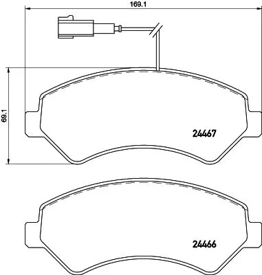 1x  MINTEX Brake Pad Set