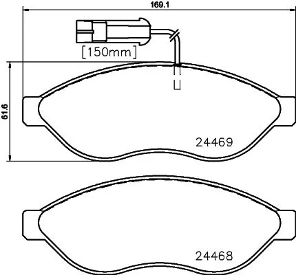 1x  MINTEX Brake Pad Set