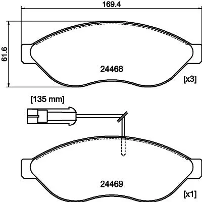 MINTEX MINTEX (MDB3521) 1x  MINTEX Brake Pad Set 